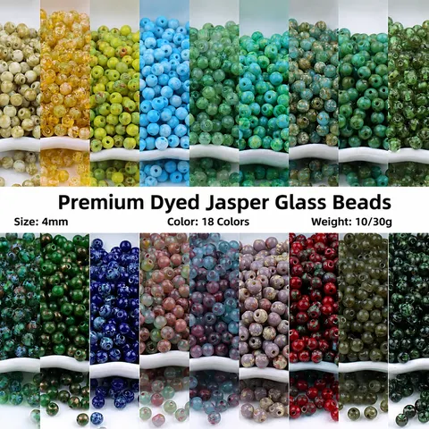 4mm Picasso Glass Seed Beads Colorful Loose Beads DIY Spacer Beads For Handmade Bracelet Necklace Jewelry Making