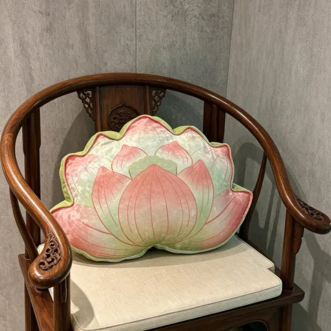 Cuscino Decorativo in Stile Cinese Tradizionale a Forma di Zucca e Loto Morbido Cuscino in Peluche di Poliestere per Divano Ornamento Casa