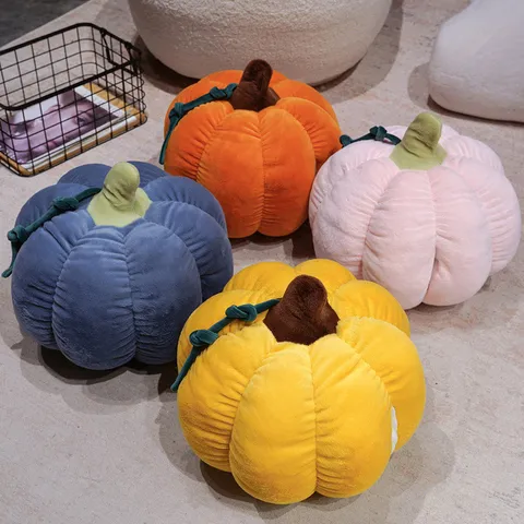 Almohada de Peluche de Calabaza de Simulación Calentador de Manos Juguete de Calabaza Relleno Suave para Halloween Decoración del Hogar Regalo Niños Adultos