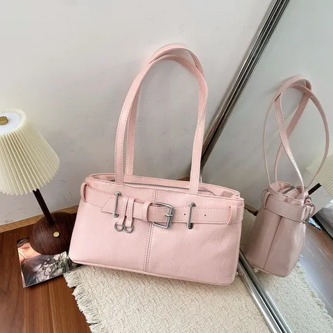 Damen Nischen-Design Unterachseltasche Aus Faltigem PU-Leder Schultertasche Mit Leoparden-Herz-Anhänger Minimalistische Mode Handtasche Für Den Alltag