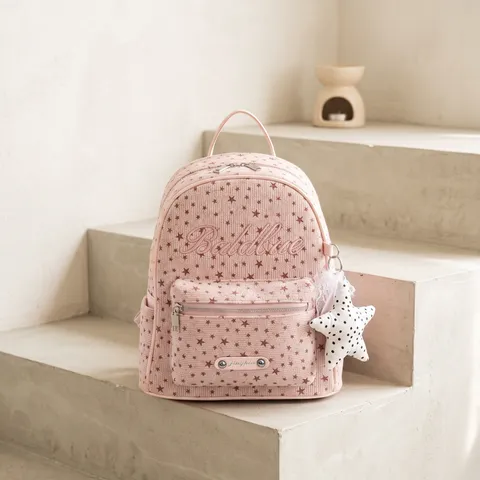 Koreanischer Stil Sternenmuster Buchstaben Stickerei Rucksack Große Kapazität Schultasche Für Teenager Mädchen Lässige Mode Stoff Tagesrucksack