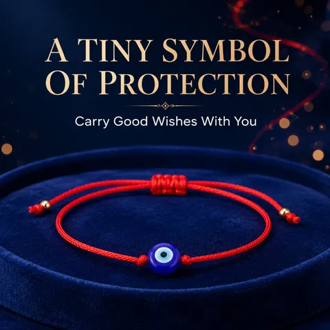 Red Black Woven Cord Evil Eye Bracelet Adjustable Turkish Blue Glass Bead Charm Lucky Protection Wristband Jewelry