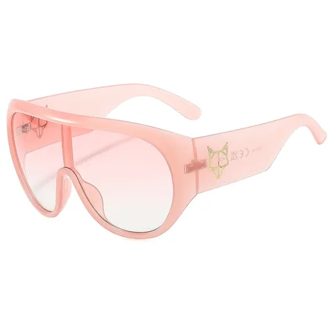 Mode Oversize Shield Sonnenbrille Für Damen Herren Pilot Retro Einteilige Gläser UV400 PC Gestell Outdoor Streetwear Sonnenbrille