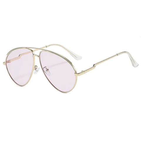 Lunettes de Soleil Aviateur Classiques à Double Pont à la Mode Unisexe Monture en Métal UV400 Protection Solaire Pour Voyage Conduite Fête Streetwear