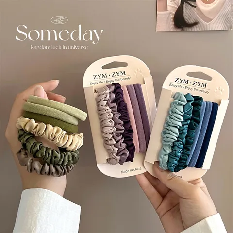 Γυναικεία Μόδα Υφασμάτινα Scrunchies Λάστιχα Μαλλιών Υψηλή Ελαστικότητα Αξεσουάρ