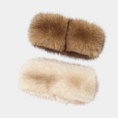 Fuchs-Pelzimitat Breites Stirnband Für Damen Herren Winter Warm Ohrenschützer Russischer Stil Plüsch Verdickt Winddicht Outdoor Hut