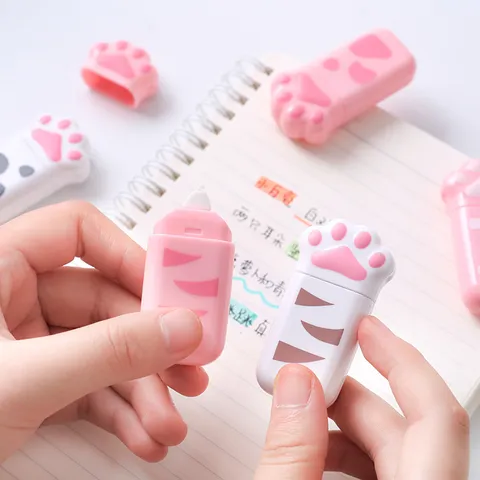 Cute Cartoon Cat Paw Correction Tape Student Mini Portable Correcting Tape Office School Stationery Supplies