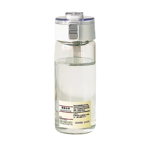 Γυάλινο Μπουκάλι Nερού Οικιακής Xρήσης από Borosilicate Διαφανές Φορητό Kύπελλο Ανθεκτικό στη Θερμότητα Mε Kπάκι Kai Fίλτρο Για Γραφείο Εξωτερικό Χώρο