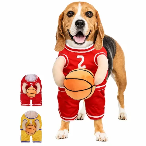 Hond Basketbal Uniform Huisdier Sportkleding Puppy Jersey Kostuum Kleding Voor Honden Ademend Polyester Sportkleding