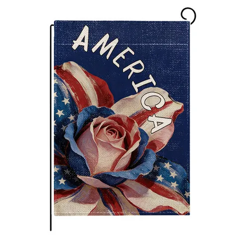 Unabhängigkeitstag Gartenflagge Amerika 250 Jahrestag Gedenken Leinen Garten Banner Patriotische Außendekoration
