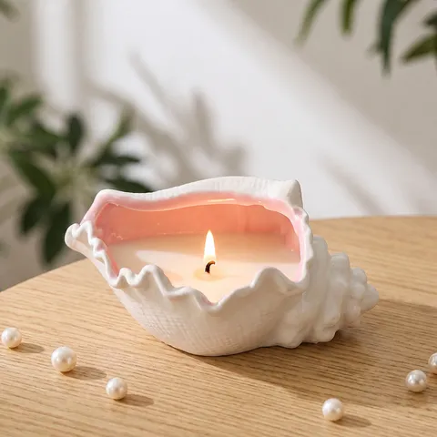 Creative Conch Shell Starfish Scented Candle Ceramic Aromatherapy Candle Romantic Valentine Home Decor