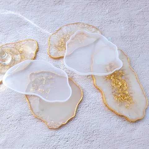 DIY Silicone Mold Irregular Coaster Tray Resin Casting Mold Handmade Craft Art Mold Home Decor
