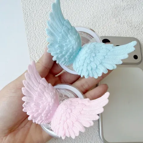 Engelsflügel Magnetischer Handyhalter 3D Federrelief Faltbarer Handygriff Magnetständer Für Smartphones Universal Zubehör Für Damen Schreibtischstütze