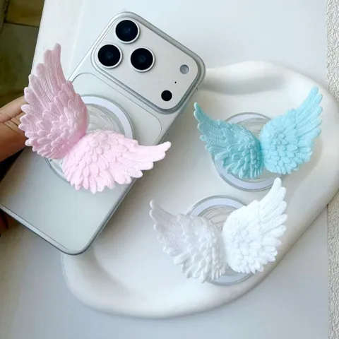 Engelsflügel Magnetischer Handyhalter 3D Federrelief Faltbarer Handygriff Magnetständer Für Smartphones Universal Zubehör Für Damen Schreibtischstütze