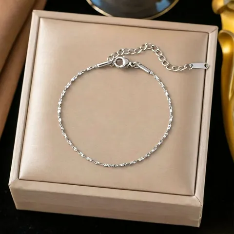 Minimalist Titanium Steel Starry Chain Bracelet For Women Fashion Lightweight Exquisite Shimmer Jewelry Adjustable Hand Chain