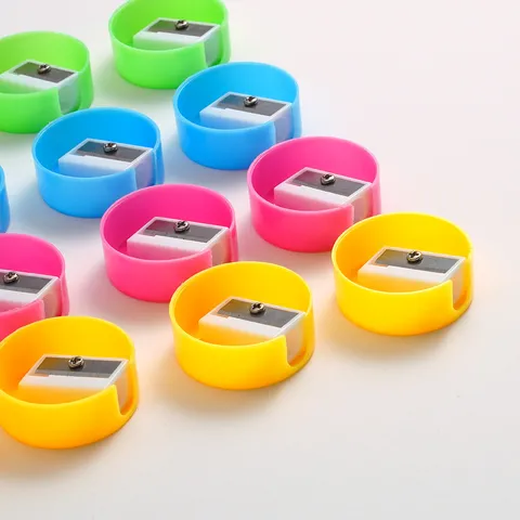 Mini Temperamatite Manuale Rotondo Colore Macaron Taglierina per Matite Portatile per Studenti Bambini Cancelleria per Scuola Ufficio