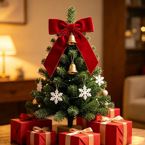 Lazos de Terciopelo de Navidad Cinta de Corte Oblicuo Hecha a Mano para Árbol de Navidad Caja de Regalo Embalaje Decoración de Fiesta Accesorios