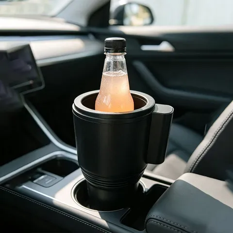 Smart Car Hot and Cold Cup Portable Beverage Cooler and Warmer 12V Car Cup Holder with Digital Temperature Display