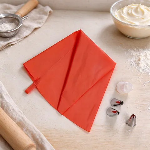 Thickened TPU Piping Bag Orange Cake Decorating Bag Reusable Pastry Bag For Home Baking DIY Kitchen Baking Tool