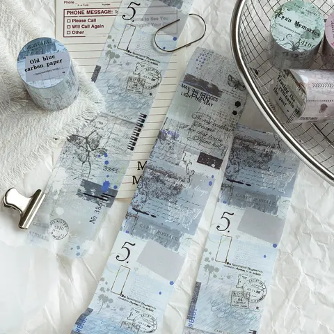 Ruban de Papier Washi Vintage Série Lettre Chaos Fournitures de Scrapbooking Rétro Ruban de Masquage Décoratif pour Journal DIY