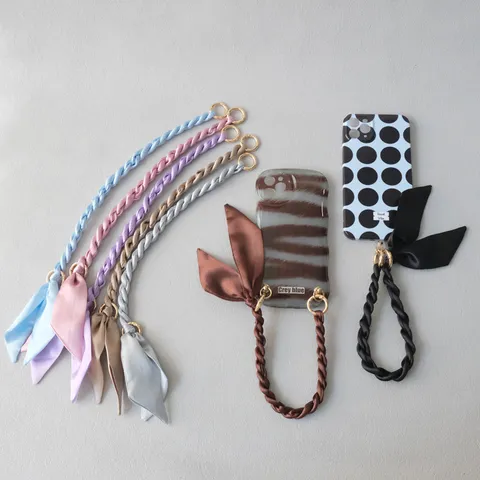 Elegante Correa Trenzada de Satén Asa de Repuesto para Bolso de Mujer Accesorios Con Anillos de Aleación Dorada Cadena Corta Minimalista