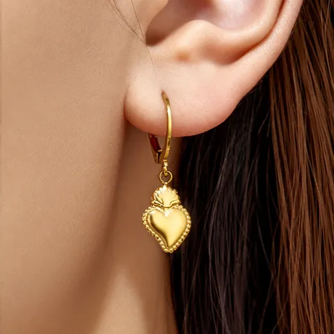 PVD Plated Stainless Steel Dangle Earrings Heart Starfish Chili Pendants Light Luxury Ins Style Fashion Jewelry For Women