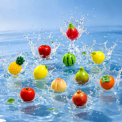 Accesorios de Fruta de Resina en Miniatura para Micro Paisaje Casa de Muñecas Kit de Bricolage Figuras de Sandía Piña Pitaya Adorno de Escritorio