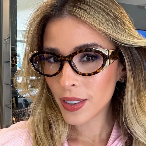Βίντατζ Γυαλιά Κατά του Μπλε Φωτός Cat Eye για Γυναίκες Οβάλ Σκελετός Μόδας Γραφείου Επαγγελματικός Οπτικός Σκελετός Προστασίας