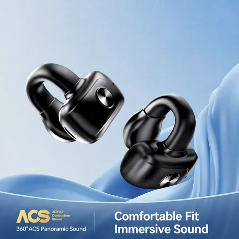 V80 Auriculares Bluetooth Clip-On Open-Ear Inalámbricos Deportivos Running Impermeables Reducción de Ruido Mini