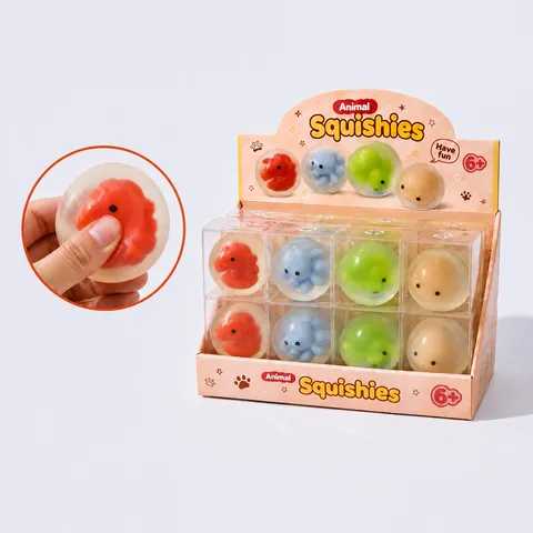 TPR Weichgummi Tier Squishy Dekompressionsball Süß Cartoon Stressabbau Spielzeug Für Kinder