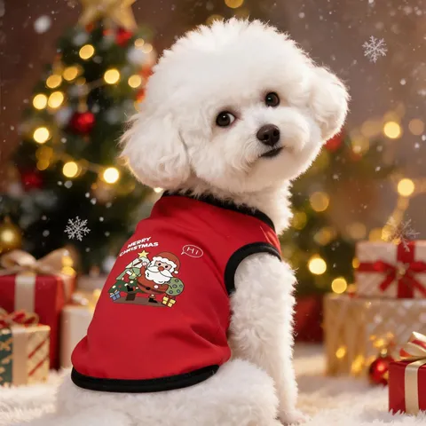 Summer Pet Dog Vest Breathable Polyester Cartoon Printed Sun Protection Puppy Clothes For Small Dogs Teddy Bichon Casual Pet Apparel