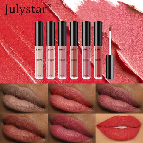 Gloss À Lèvres Mat Velours Imperméable Longue Tenue Sans Transfert Maquillage Professionnel Pour Femmes