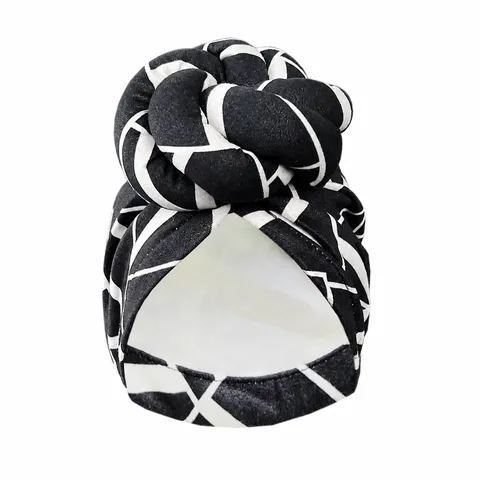 Women Turban Hat Twisted Knot Headwrap Suede-like Polyester Elastic Headscarf Bohemian Floral Printed Fashion Retro Hair Accessory
