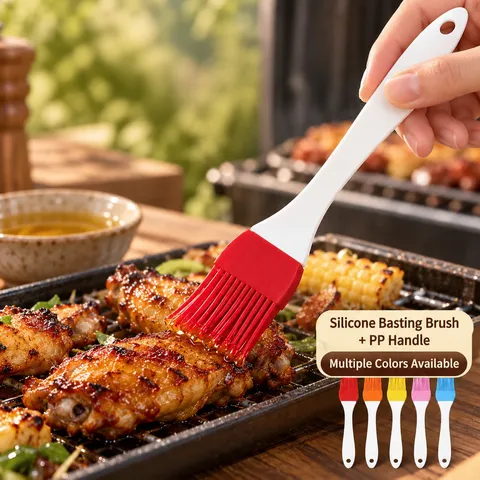 Pennello Per Olio In Silicone Con Manico In PP Pennelli Da Cucina Rimovibili Resistenti Al Calore Per Cottura Barbecue