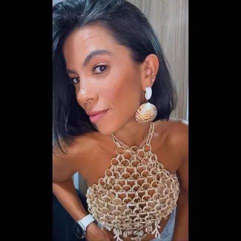 Bohemian Ring Crochet Crop Top For Women Sexy Backless Body Chain With Shell Starfish Tassel For Festival Beach Party