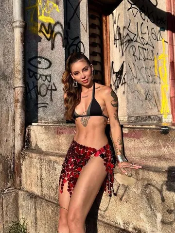 Minifalda de Mujer Sexy con Patchwork de Lentejuelas de Corazón Rojo Estilo Europeo Americano Nightclub Streetwear Falda Ajustada Poliéster Fiesta Clubwear