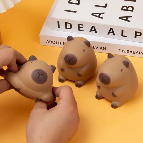 Schattig Capybara Squishy Speelgoed Zacht TPR Dier Stressverlichting Fidget Toy Decompressie Zintuiglijk Speelgoed Voor Kinderen Volwassenen