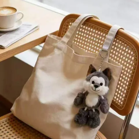 Allen Animal Series Plush Toy Cute Dog Squirrel Wolf Fox Stuffed Doll Keychain For Kids Gift Home Car Decor