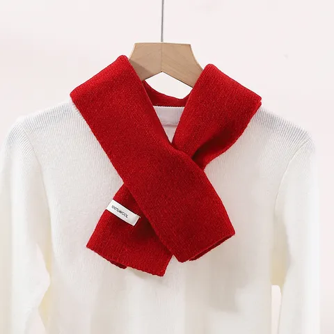 100% Pure Wool Cross Scarf Women Autumn Winter High-End Warm Neck Protector All-Match Neck Warmer Lazy Fashion Knitted Scarf