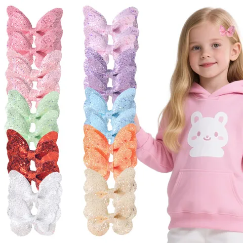 Bambini Fiocco Fermaglio Paillettes Forcina Carino Bambino Accessori Capelli Tessuto Carino Strumento Acconciatura