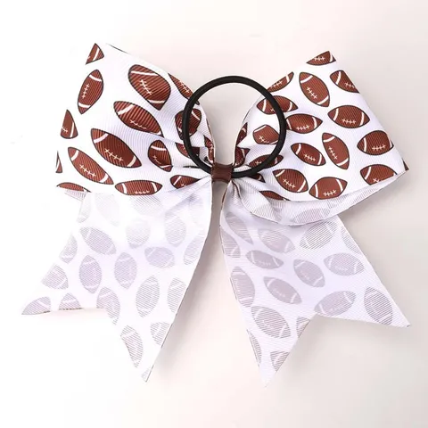 Children's Sports Ball Pattern Swallowtail Bow Hair Tie Cute Elastic Hair Band Kids Daily Hair Accessories