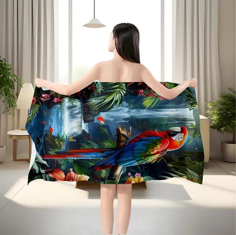 Microfiber Beach Towel Quick Dry Absorbent Large Bath Towel For Swimming Vacation Tropical Landscape Scenic Print