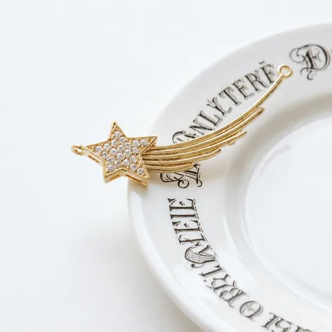 Kupfer Strass Stern Feder Liebe Krone Anhänger DIY Handgemachte Kette Ohrring Schmuck Zubehör Herstellung Material
