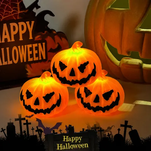 Halloween Pumpkin Light LED Glowing Night Light Funny Expression Jack O Lantern Party Home Decor