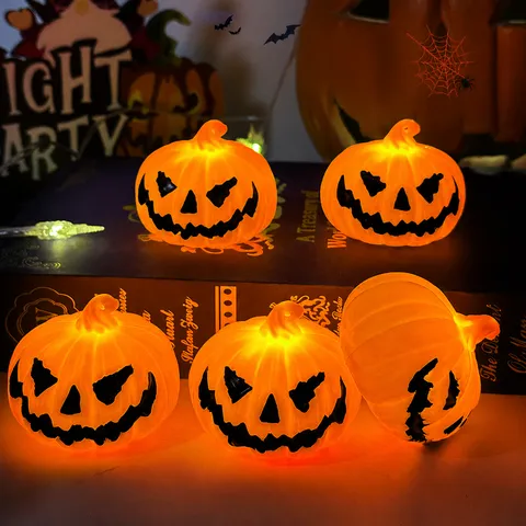 Halloween Pumpkin Light LED Glowing Night Light Funny Expression Jack O Lantern Party Home Decor