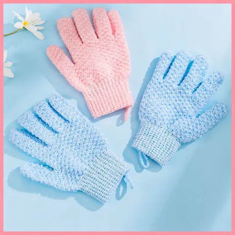 Thickened Double Sided Five Finger Exfoliating Bath Glove Body Scrub Mittens Mesh Bath Towel For Shower Spa Cleaning