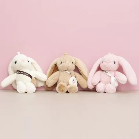 Pluche Hangoor Konijn Gevuld Dier Speelgoed Schattige Konijnen Pop Tas Hanger Sleutelhanger Zacht Pluizig Dier Metgezel Cadeau