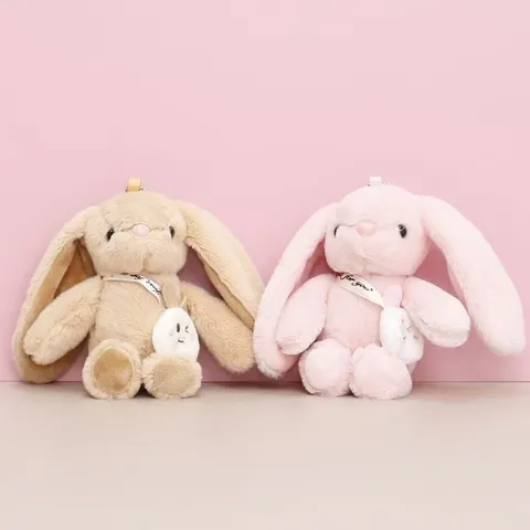 Pluche Hangoor Konijn Gevuld Dier Speelgoed Schattige Konijnen Pop Tas Hanger Sleutelhanger Zacht Pluizig Dier Metgezel Cadeau