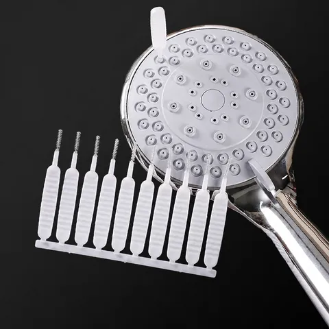 Cepillo de Limpieza para Cabezal de Ducha de Acero Inoxidable Aguja Anti-Obstrucción Conjunto de Cepillos para Baño