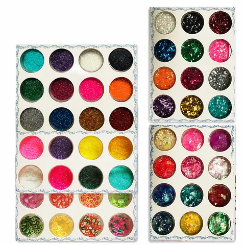 12 Grid Nail Art Glitter Sequins UV Resin Slime Filling Material Colorful Flakes DIY Craft Decoration Set